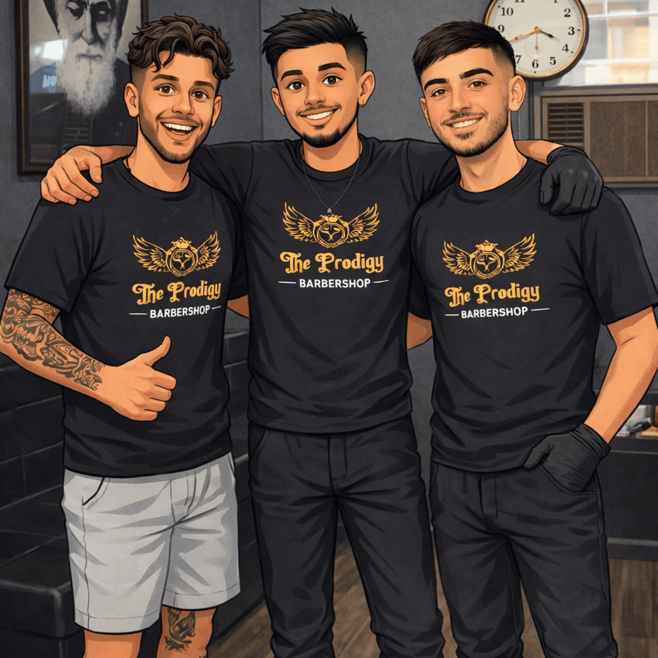 The Prodigy Barbershop team